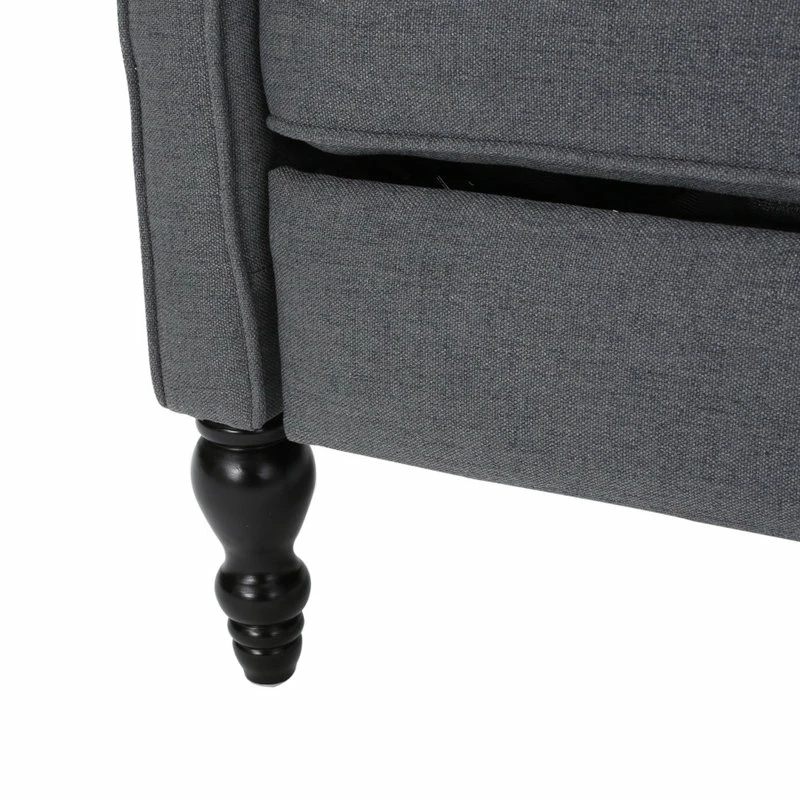 GDFStudio GDF Studio Elizabeth Tufted Back Recliner, Charcoal/Fabric - Image 7