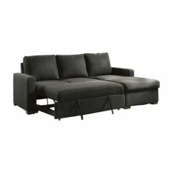 Furniture Of America E-Commerce By Enitial Lab Furniture Of America Rona Fabric Sleeper Sectional In Dark Gray