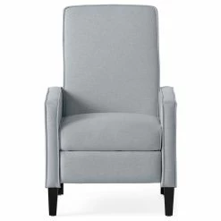 GDFStudio GDF Studio Drake Light Gray Fabric Recliner Club Chair