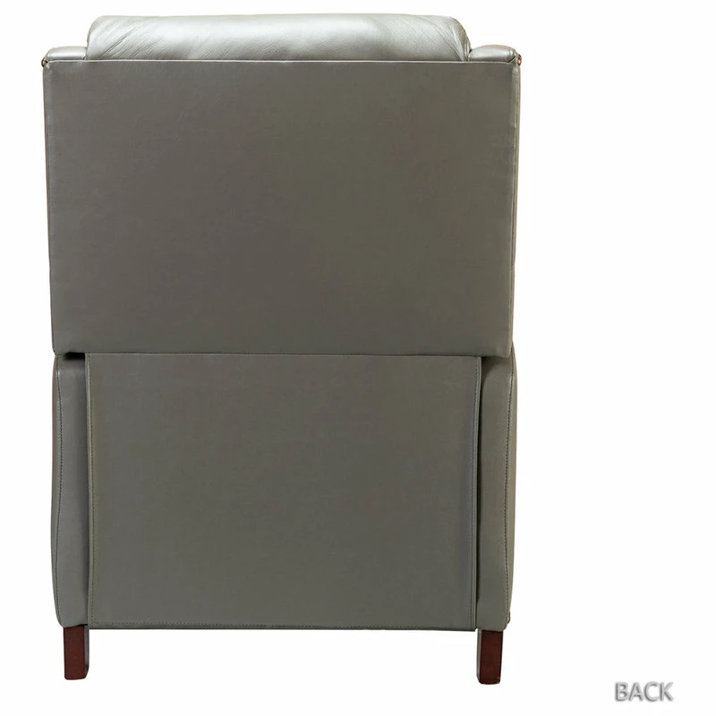 Karat Home Genuine Leather Cigar Recliner With Wingback, Dove - Image 5