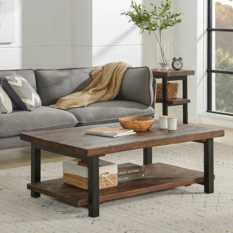 Bolton Furniture, Inc. Pomona 48"L Metal And Wood Coffee Table - Image 2