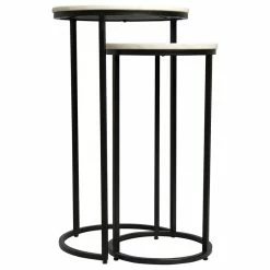 Best Home Fashion Ellery Marble Nesting Tables