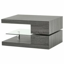 GDFStudio GDF Studio Bushwick Rectangular Rotating Wood Coffee Table