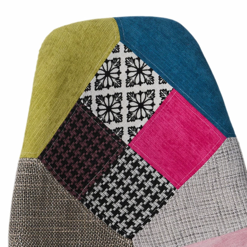 GDFStudio GDF Studio Cassius Multi-Color Patchwork Fabric Chairs, Set Of 2 - Image 7