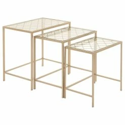 Brimfield & May Contemporary Gold Metal Accent Table 65372