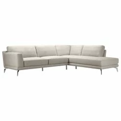 Abbyson Living Andy 2-Piece Fabric Sectional, Gray