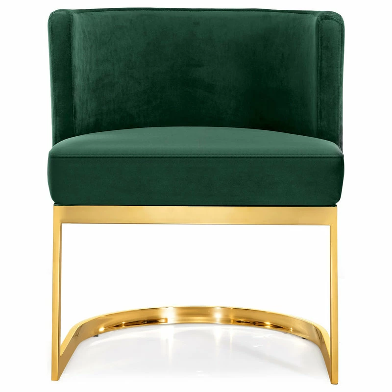 MOD The Fay Dining Chair, Green And Gold, Velvet - Image 4