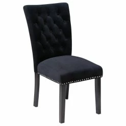 MOD The Eleanor Dining Chair, Black, Velvet, Set Of 2