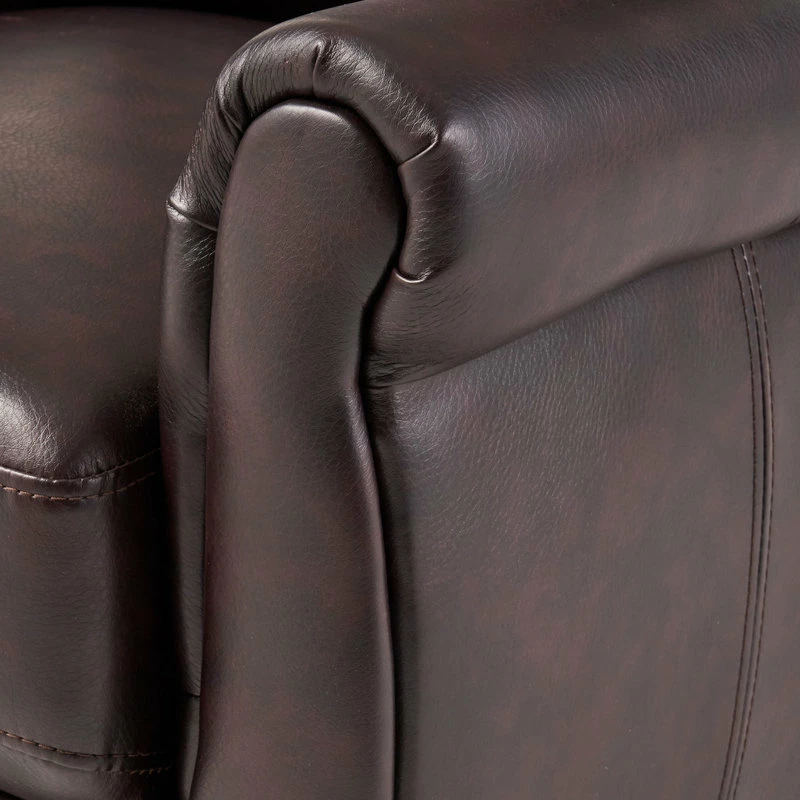 GDFStudio GDF Studio Memphis PU Leather Recliner, Burgundy - Image 8