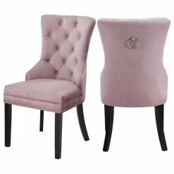 MOD The Monarch Dining Chair, Pink, Velvet, Set Of 2