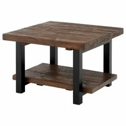 Bolton Furniture, Inc. Pomona 27" Metal And Wood Square Coffee Table