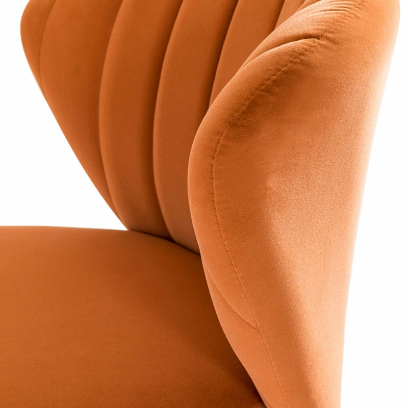 MOD The Audrey Dining Chair, Velvet, Set Of 2, Orange - Image 8