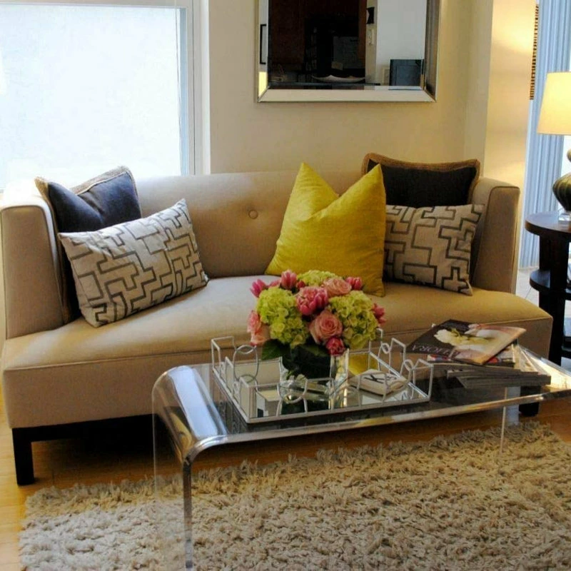 Southeastflorida Acrylic Coffee Cocktail Table Lucite, 44"x 16"x 16", 3/4" Thick - Image 8