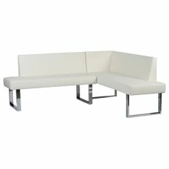 Armen Living Amanda Corner Sofa, White