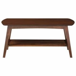 Baxton Studio Sacramento Coffee Table, Walnut Dark Brown