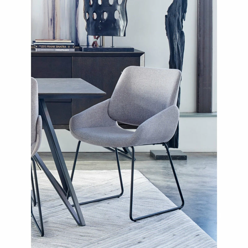 Moe's Home Collection Lisboa Dining Chair Light Gray - Image 4