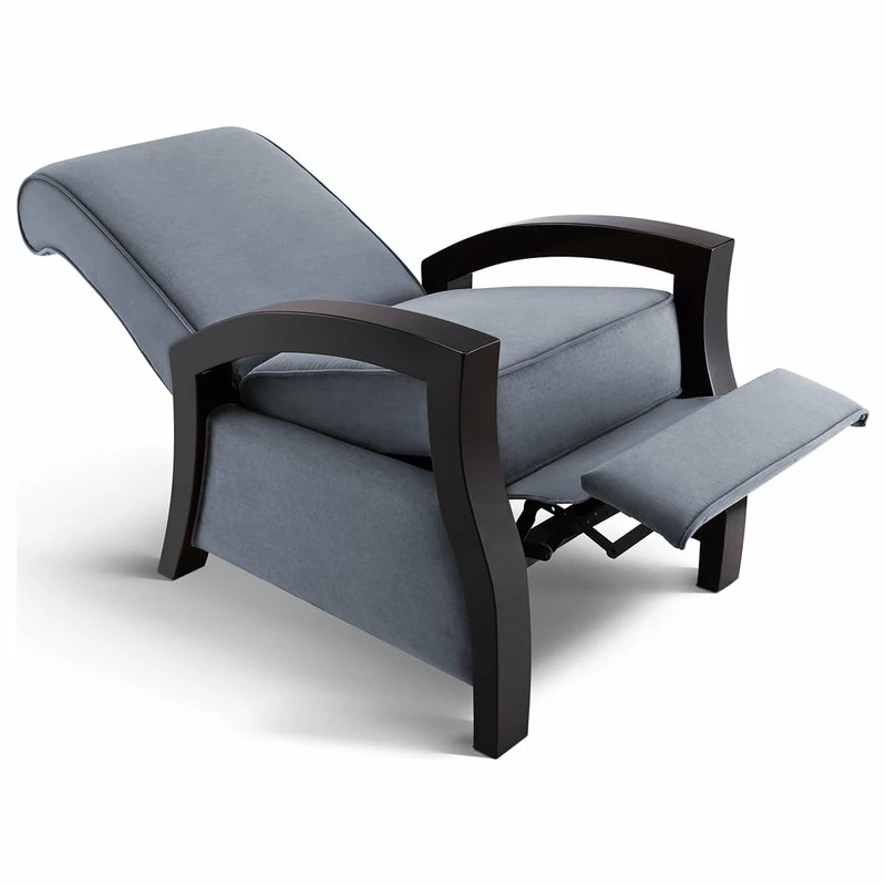 Artiva USA Java Black Premium Gray Microvelvet Recliner, Gray - Image 3