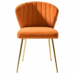 Karat Home Luna Side Chair, Orange