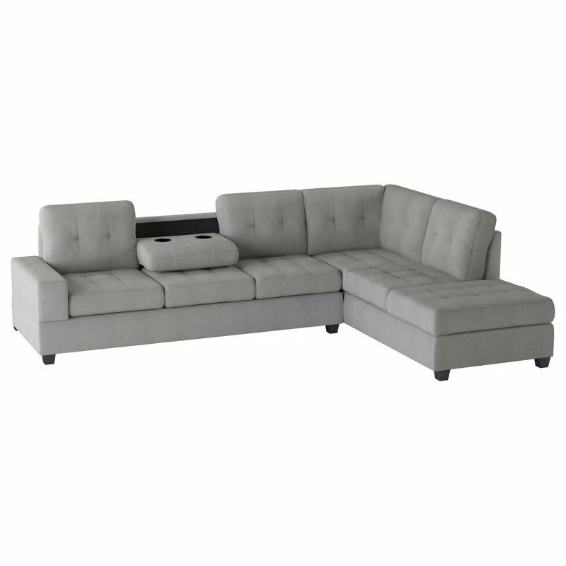 Lexicon Home Hedera 2-Piece Set Sectional Sofa, Gray Color - Image 5