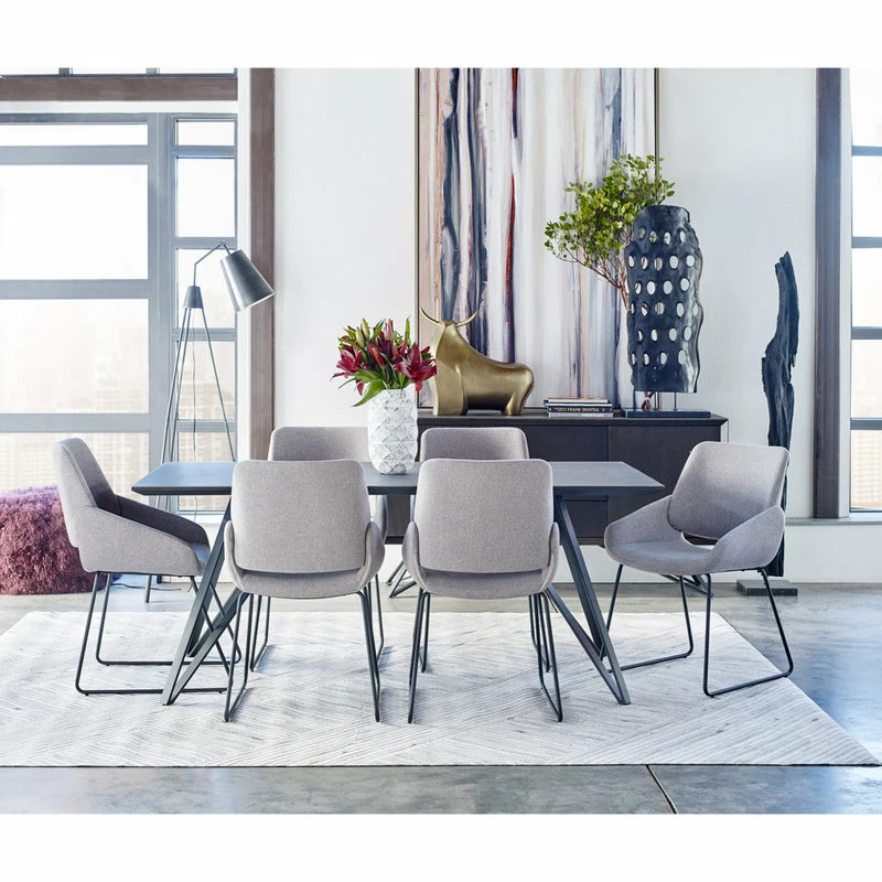 Moe's Home Collection Lisboa Dining Chair Light Gray - Image 5