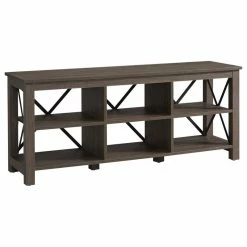 Hudson&Canal Sawyer Rectangular TV Stand For TV's Up To 65 In Alder Brown