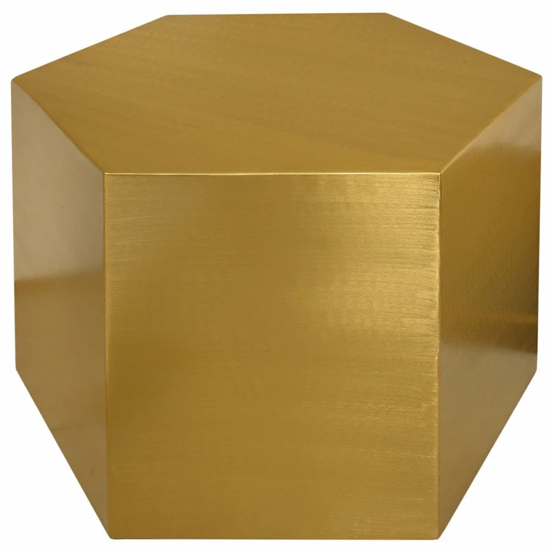Meridian Furniture Hexagon Durable Iron Modular Coffee Table, Brushed Gold - Image 4