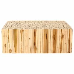 East At Main's Rowan Brown Rectangular Teakwood Coffee Table