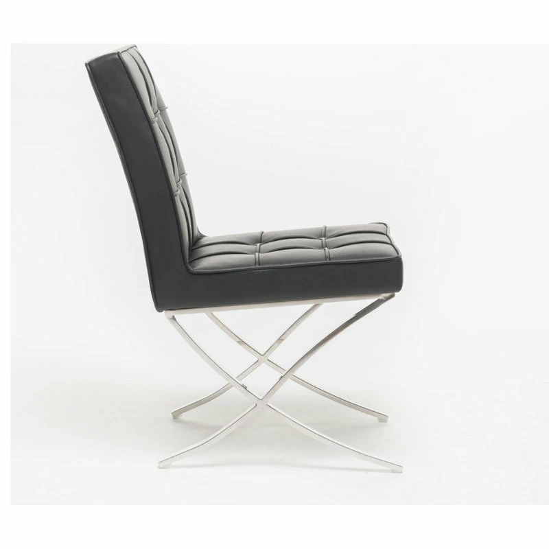 GDFStudio GDF Studio Pandora Modern Button Tufted Bonded Leather Dining Chairs, Set Of 2 - Image 9