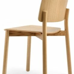 Kollektiff Mia Stacking Chair, American White Oak With Solid Wood Frame