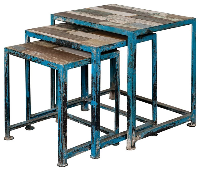 Coast To Coast Imports, LLC Coast To Coast Set Of Three Nesting Tables - Reclaimed 39511