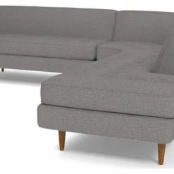 Apt2B Monroe 3-Piece Sectional Sofa, Ash, Chaise On Right
