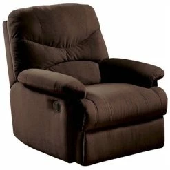 ACME Furniture Arcadia Recliner In Chocolate And Brown