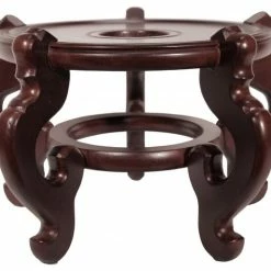 Oriental Furnishings Oriental Porcelain Fish Bowl Stand, 10.5"