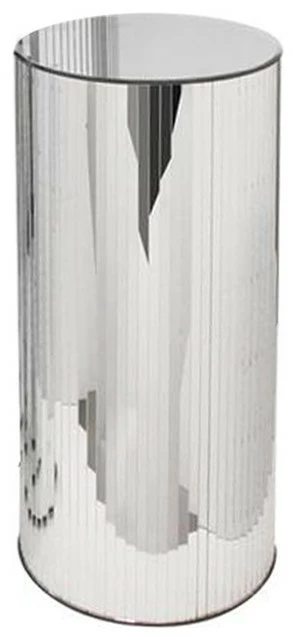 Galore Home Mirrored Cylindrical Column/Pedestal, 32"