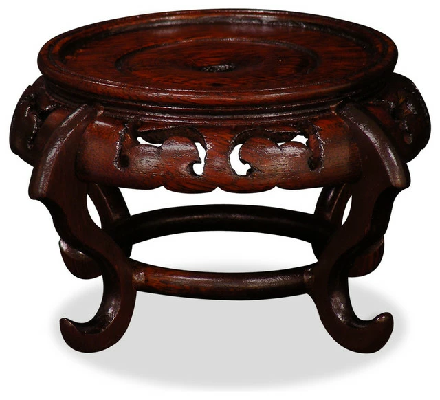 China Furniture And Arts Round Wooden Stand, 5.5"