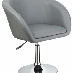 Best Master Furniture Adjustable Swivel Faux Leather Coffee Chair, Gray